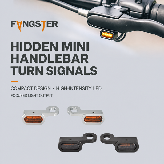 Hidden mini handlebar turn signals for Harley-Davidson