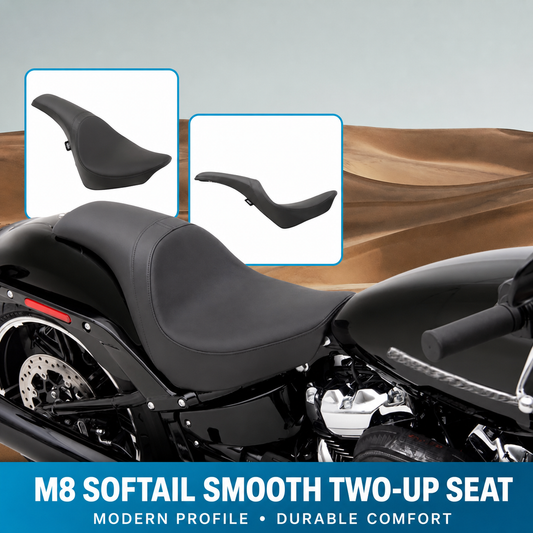 M8 Softail smooth two-up seat overview
