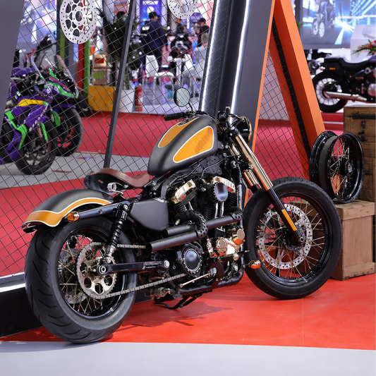 Custom Harley Sportster XL883N vintage build gallery 2