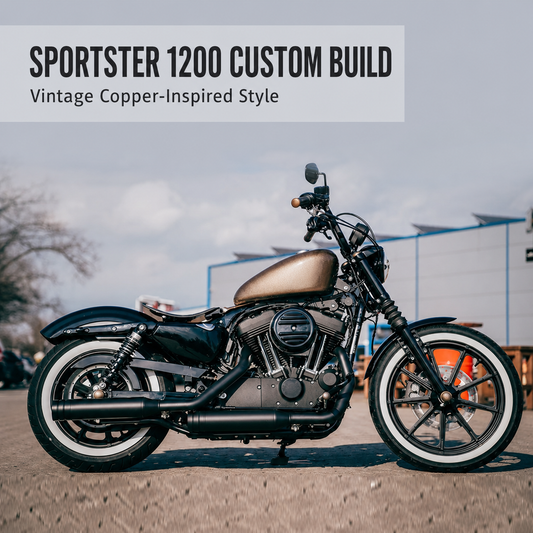 Vintage copper-style Harley Sportster 1200 custom build