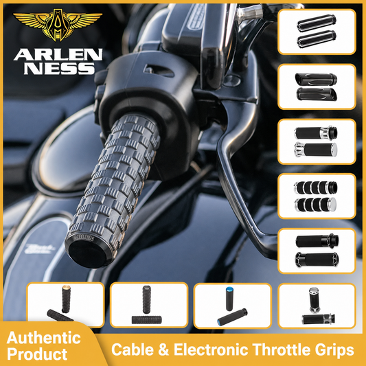 Arlen Ness grips for Harley-Davidson cable and electronic throttle models