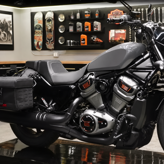 Nightster RH975 two-up seat installed on motorcycle