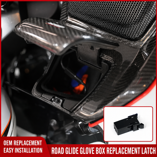 Road Glide glove box replacement latch installed