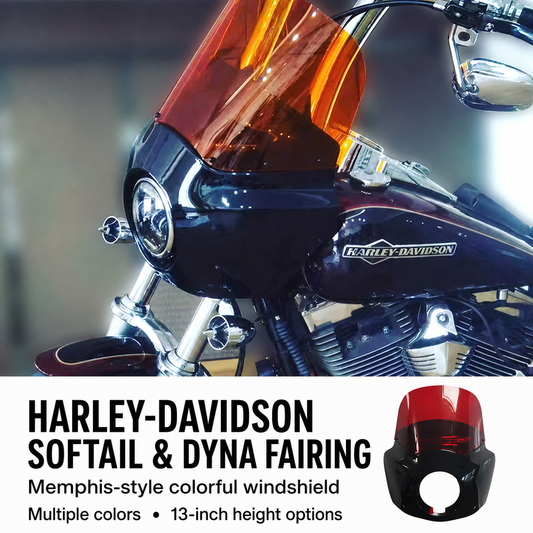 Harley-Davidson Memphis-style fairing and windshield options