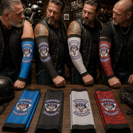 Cooling compression thermal and short motorcycle club sleeve options