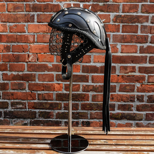 Custom-Decorative-HalfHelmet-Cowhide