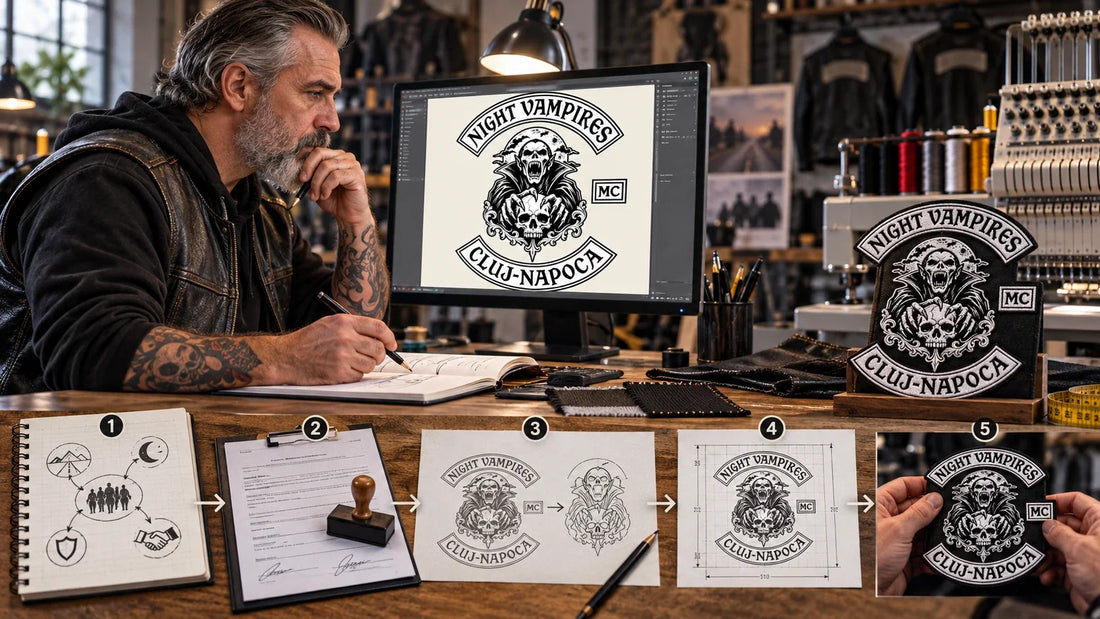 Night Vampires riders review featured materials for Design Motorcycle Club Patches: 5 Essential Steps.
