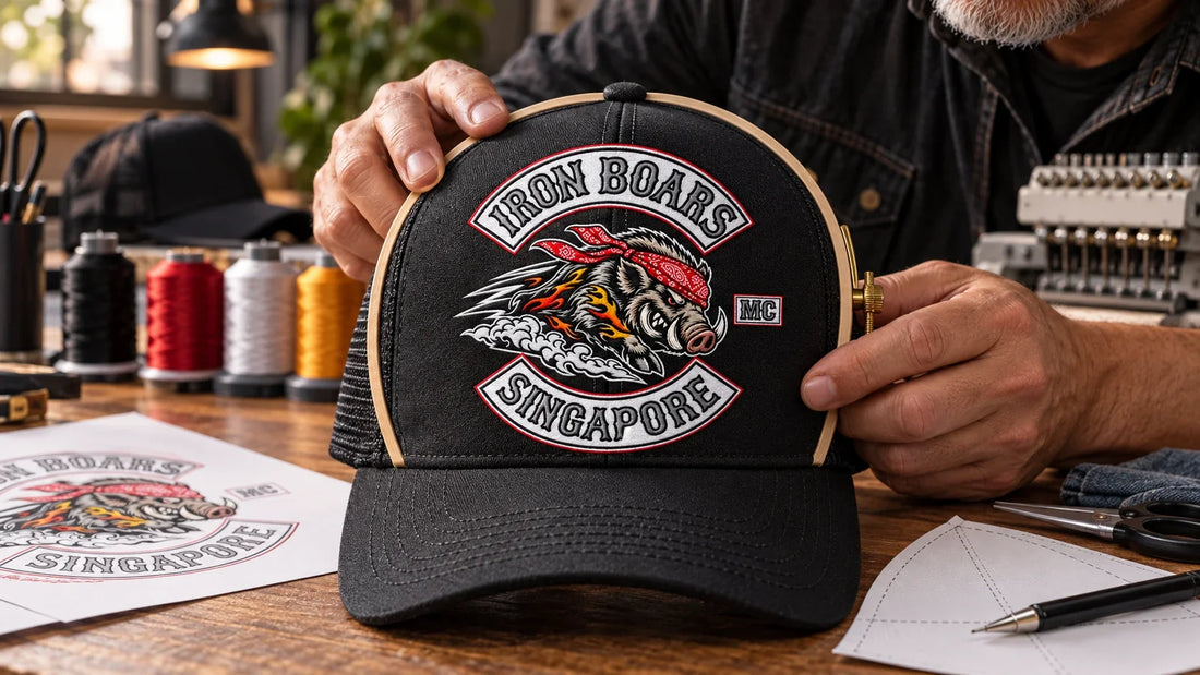 Iron Boars riders review featured materials for Embroidered Cap Logo Design: 7 Practical Tips.
