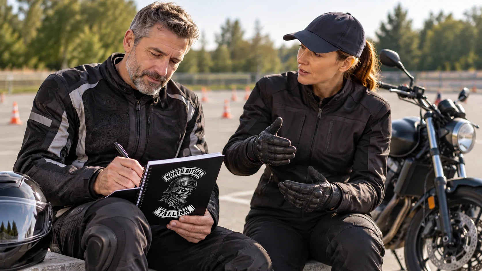 North Ritual editorial scene illustrating evaluating motorcycle riding interest, training, risk, budget and physical comfort: featured.