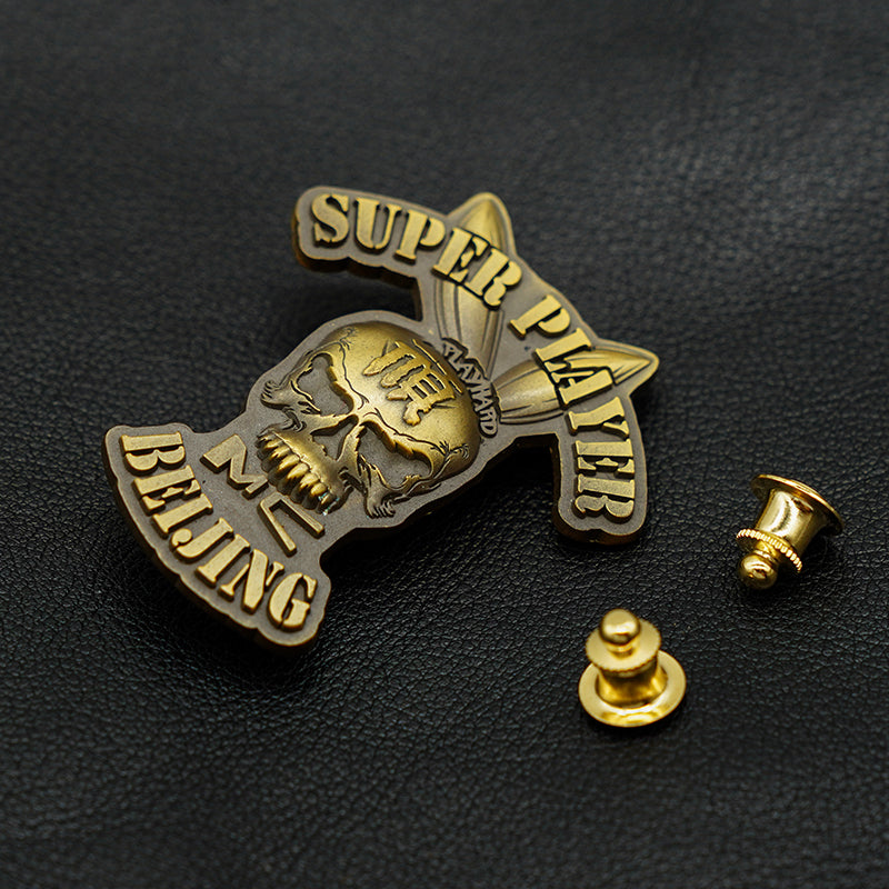 Custom 3D motorcycle club pin project example