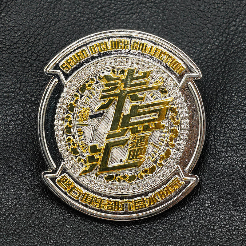 Custom 2D motorcycle club pin project example