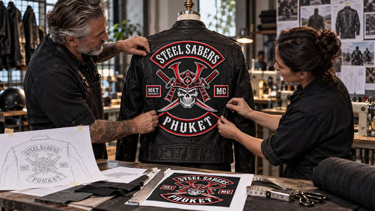 Steel Sabers riders review featured materials for Motorcycle Club Jacket Patches: Placement and Approval Guide.