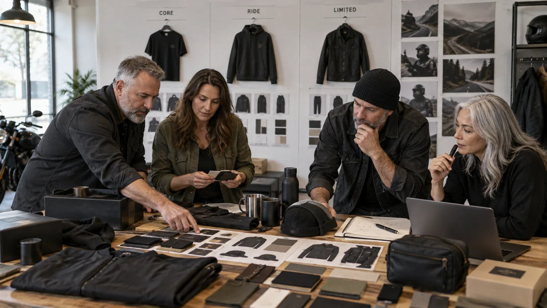 Valor Riders riders review featured materials for Motorcycle Club Merchandise Line: From Brief to Production.