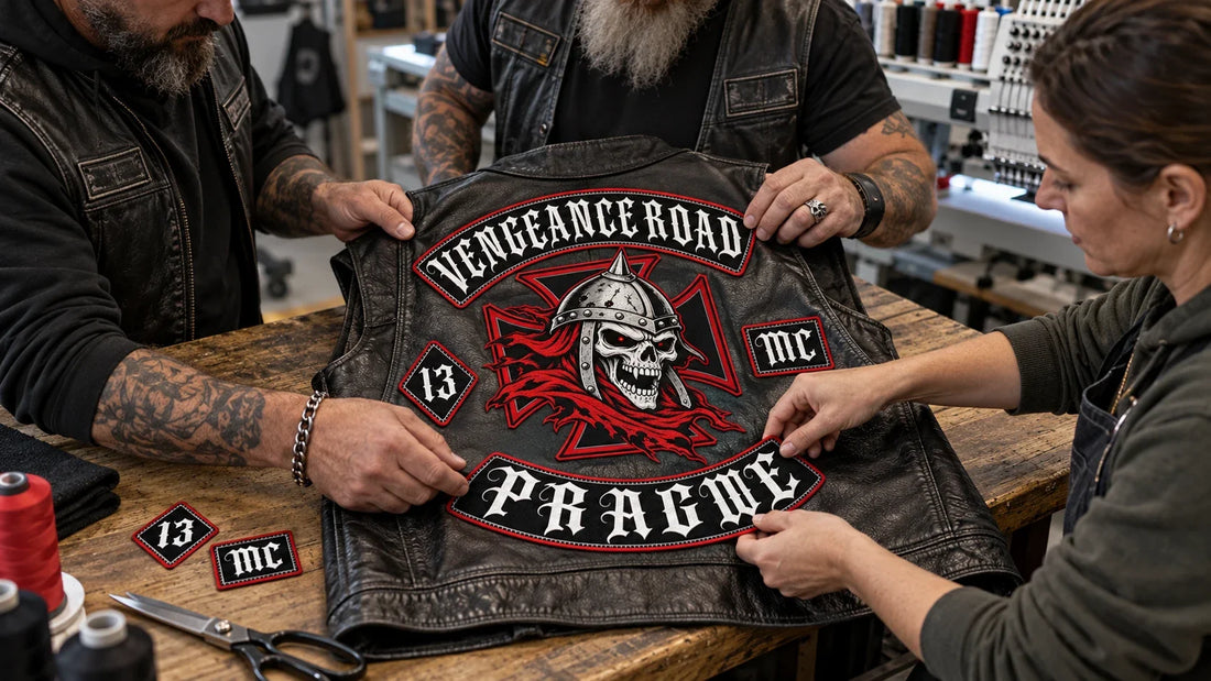 Vengeance Road riders review featured materials for Custom Biker Patches for Vests and Jackets.