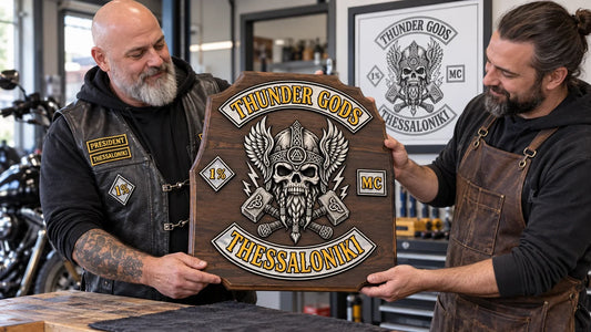 Thunder Gods editorial scene illustrating custom club commemorative plaque purpose, recipient details, logo authorization, materials, dimensions, mounting, inscription proofing and presentation: featured.