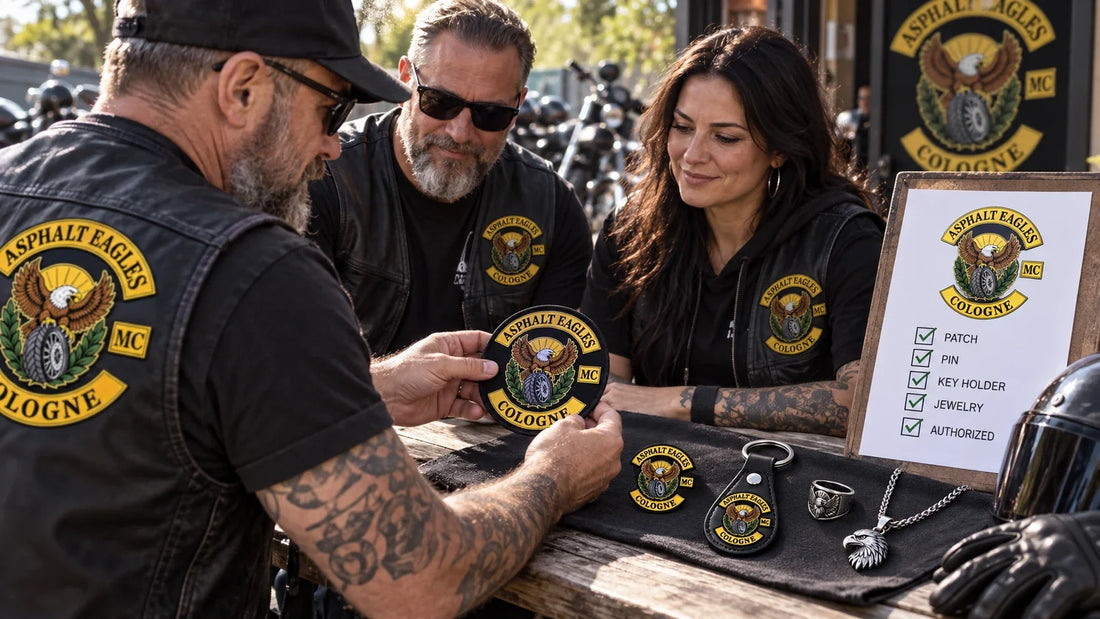 Asphalt Eagles riders review featured materials for Motorcycle Club Accessories: Style, Identity and Permission.