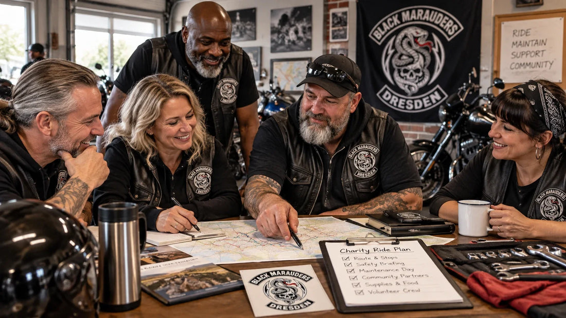 Black Marauders editorial scene illustrating the community, identity, service, craft and responsibility that can shape biker culture beyond riding: featured.