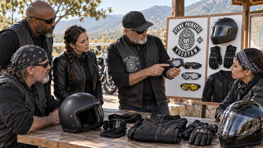 Stone Primates riders review featured materials for Motorcycle Eye Protection and Protective Riding Gear.