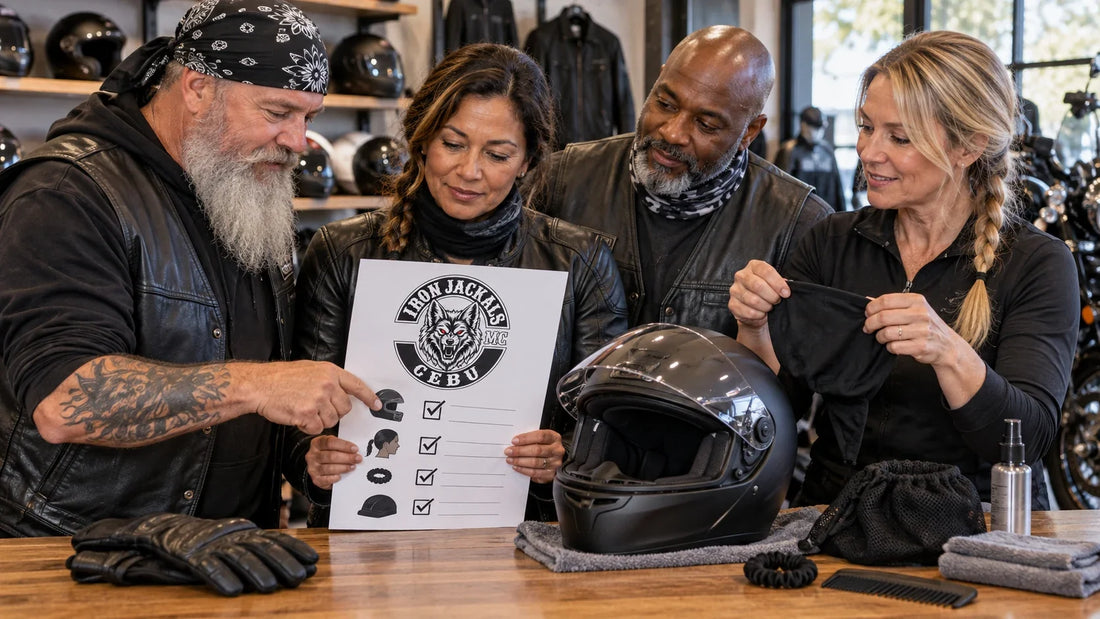 Iron Jackals riders review featured materials for Helmet Hair: Practical Ways to Protect Your Hair.