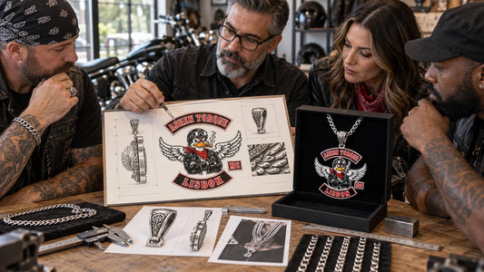 Ashen Torque riders review featured materials for How to Choose a Custom Motorcycle Club Pendant.