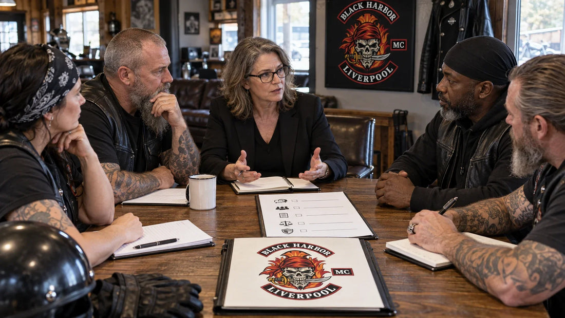 Black Harbor riders review featured materials for How to Handle Conflict in a Motorcycle Club.