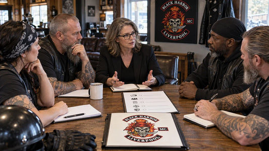 Black Harbor riders review featured materials for How to Handle Conflict in a Motorcycle Club.