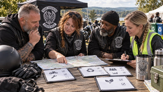 Night Wardens riders review featured materials for Practical Sustainability for Motorcycle Clubs.