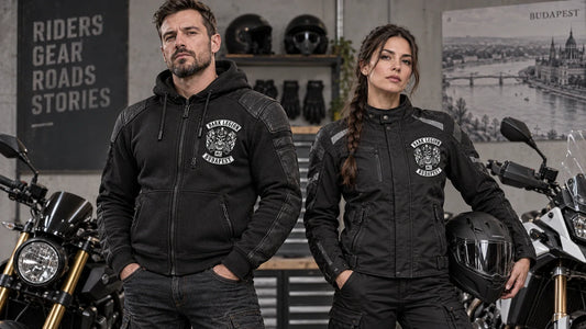 Dark Legion editorial scene illustrating comparing motorcycle hoodies and traditional riding jackets, abrasion protection, armor, weather, fit, visibility and club identity: featured.