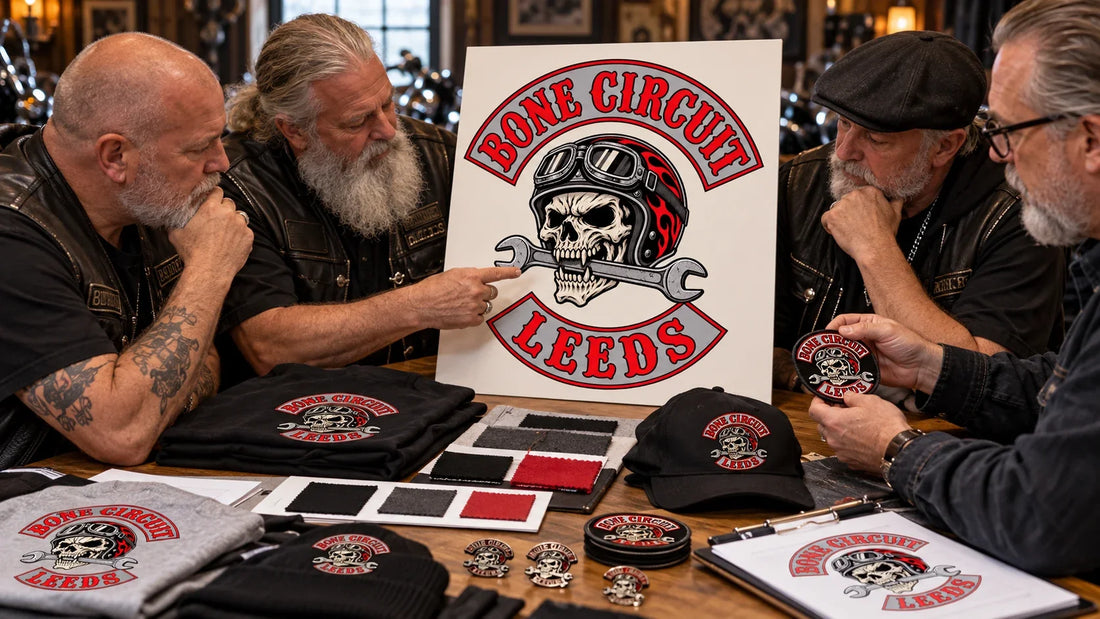 Bone Circuit riders review featured materials for Motorcycle Club Anniversary Souvenirs: Planning Guide.