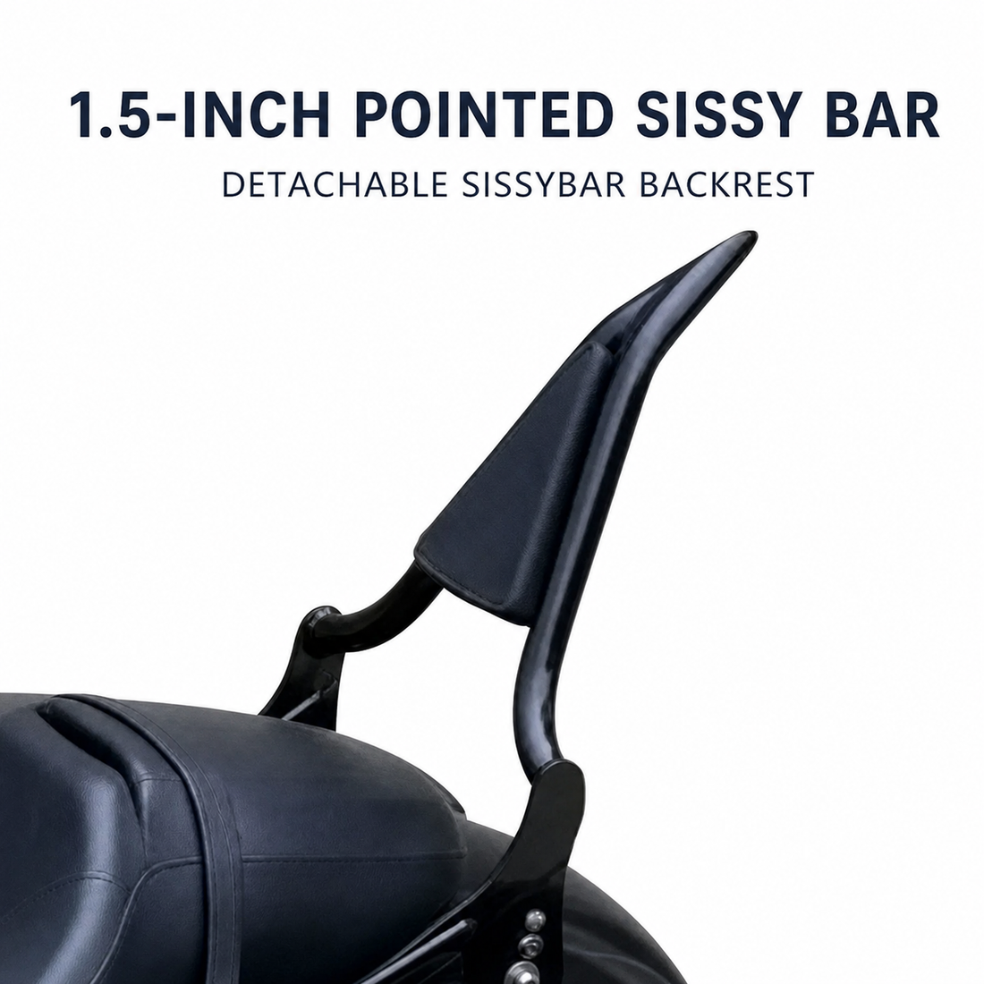 Detachable Harley Touring passenger backrest and mounting hardware featured in an installation checklist