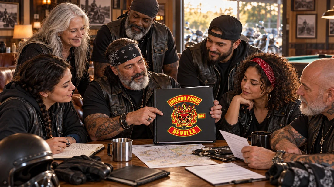 Inferno Kings riders review featured materials for How Motorcycle Clubs Build Brotherhood and Belonging.