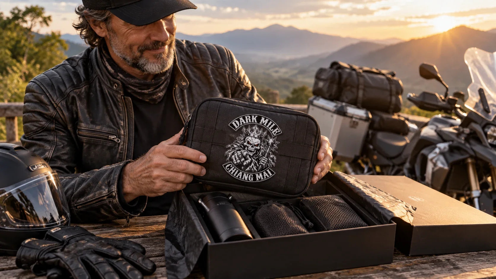 Dark Mile editorial scene illustrating useful gifts for riders based on fit, compatibility and permission: featured.
