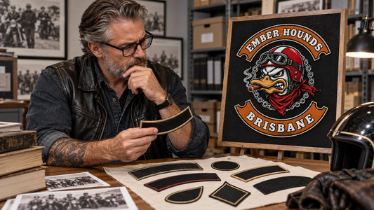 Ember Hounds editorial scene illustrating the historical meaning, context and responsible interpretation of one percenter patches: featured.
