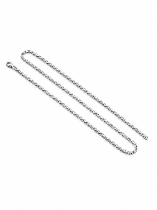 3.3mm Solid Cross-Link Sterling Silver Biker Chain — front product view
