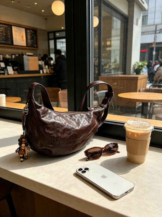 asymmetric horsehide crossbody bag 1