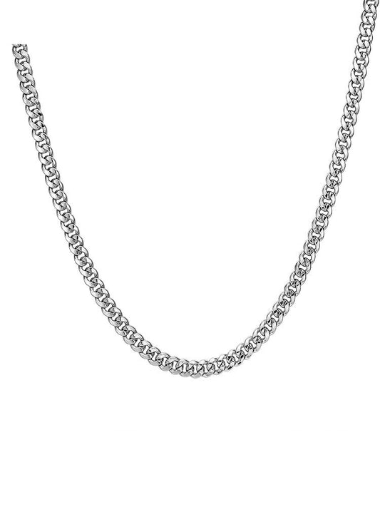 Heavy Cuban Sterling Silver Biker Chain Necklace — clean product front view