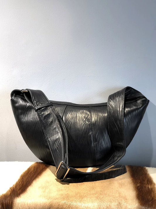 soft lambskin croissant crossbody bag 1