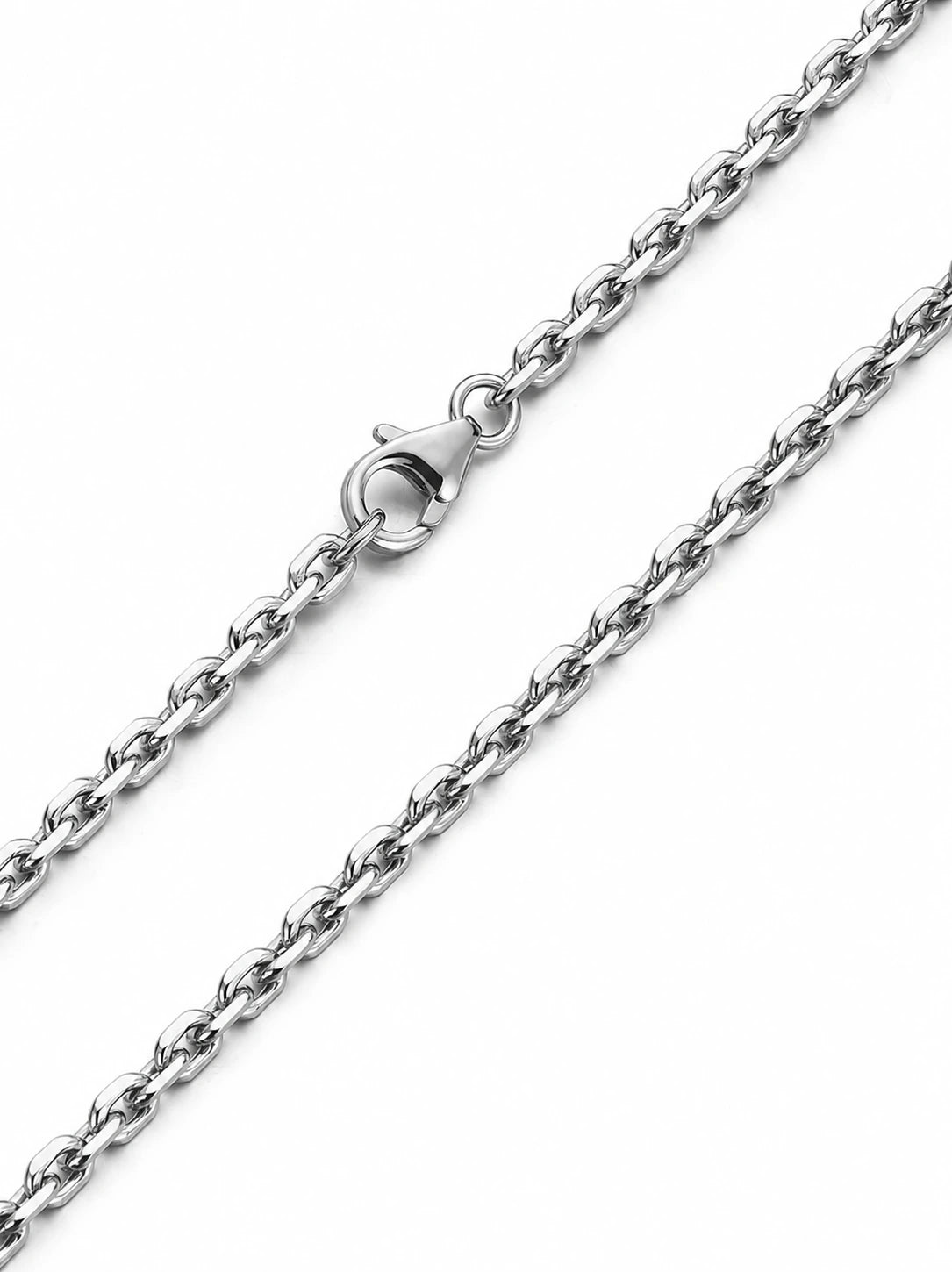 3.3mm Solid Cross-Link Sterling Silver Biker Chain — product detail view 2