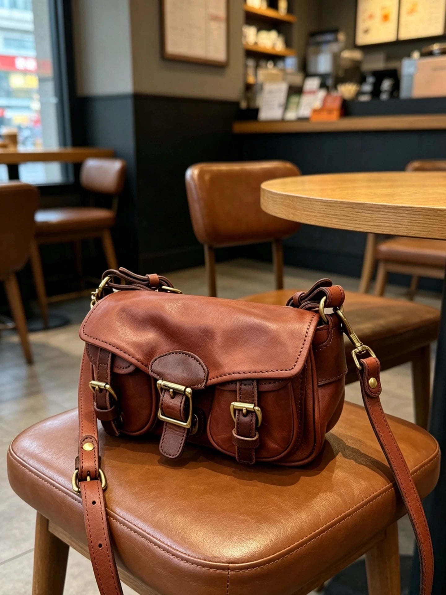 distressed leather saddle crossbody bag 2