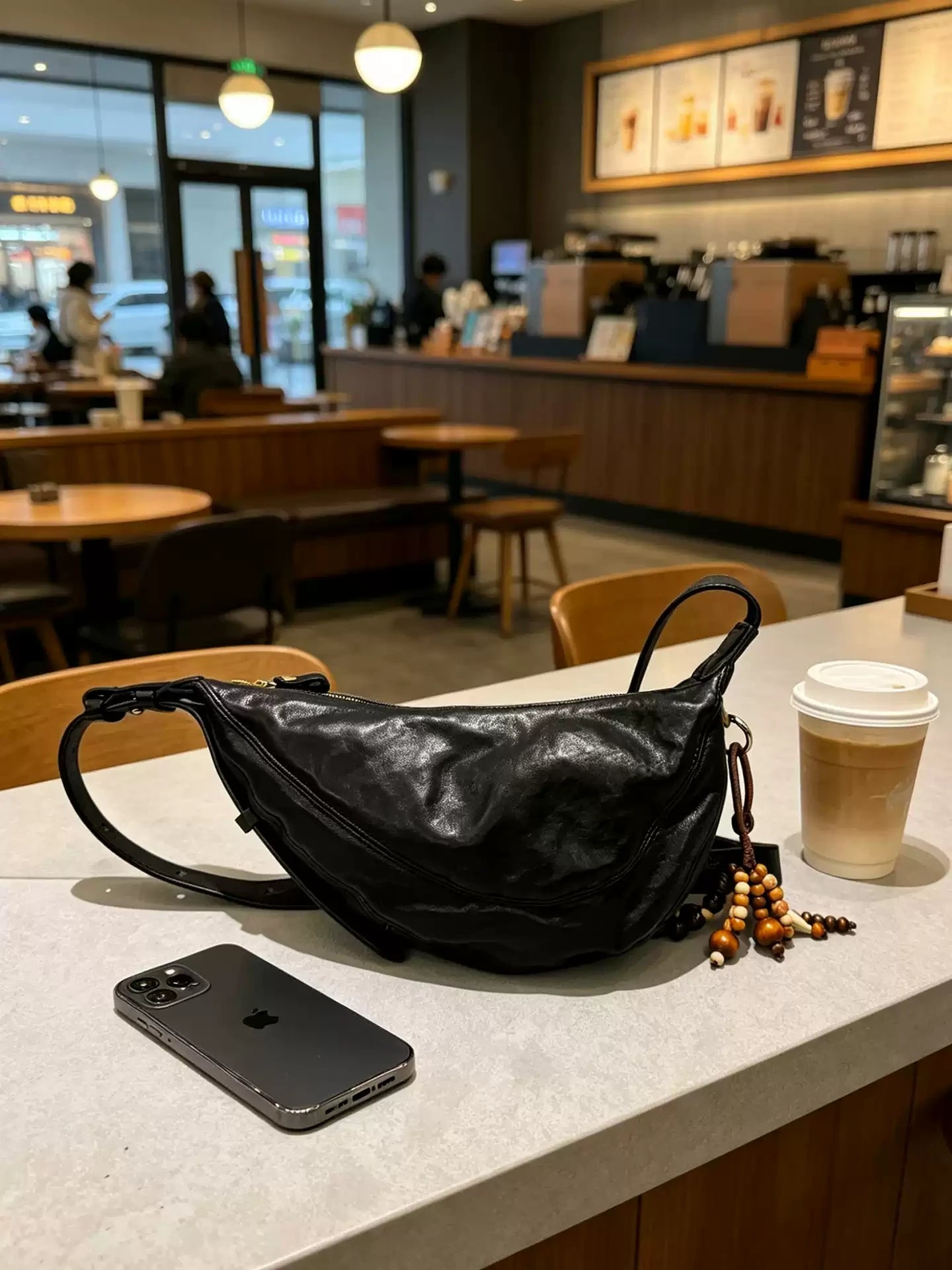 asymmetric horsehide crossbody bag 2