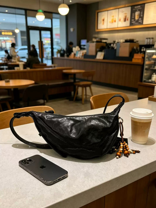 asymmetric horsehide crossbody bag 2