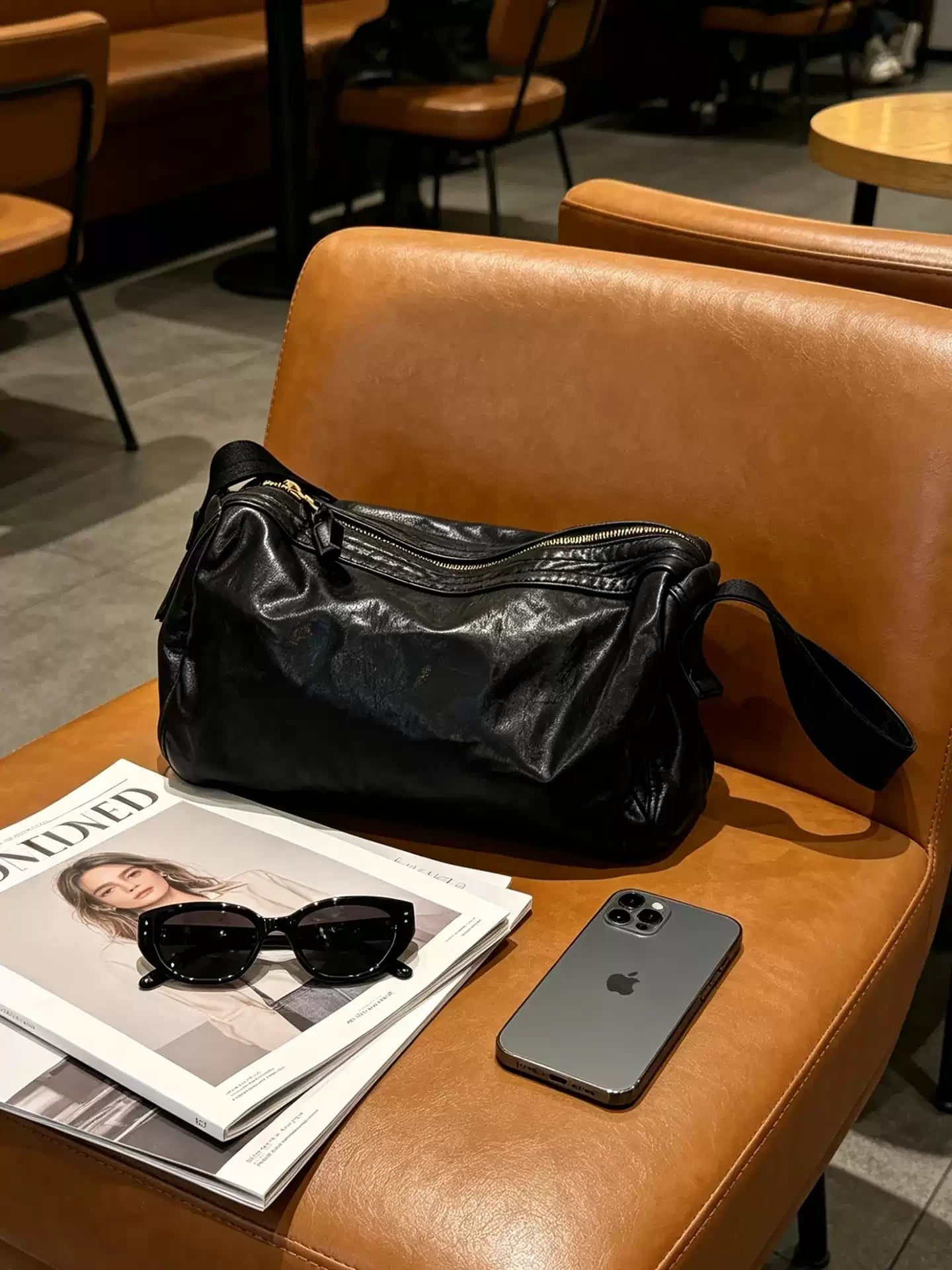 washed horsehide toast hobo crossbody bag 3
