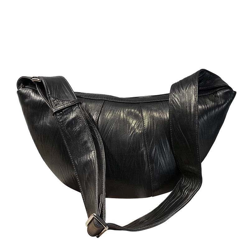 soft lambskin croissant crossbody bag 4