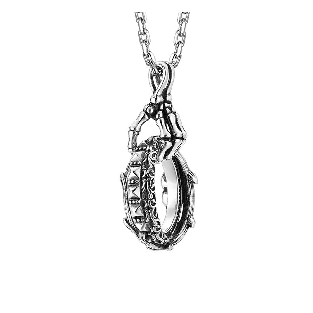 Hope Ring Sterling Silver Biker Pendant — product detail view 4