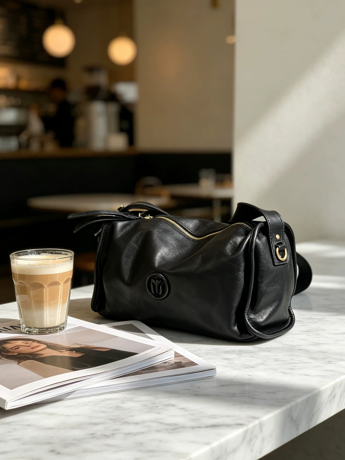 vintage cowhide shoulder crossbody bag 5