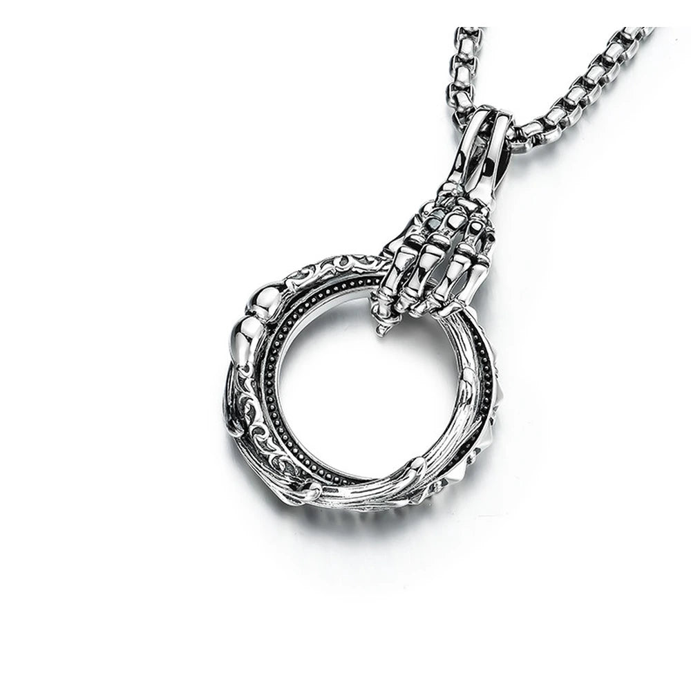 Hope Ring Sterling Silver Biker Pendant — product detail view 6