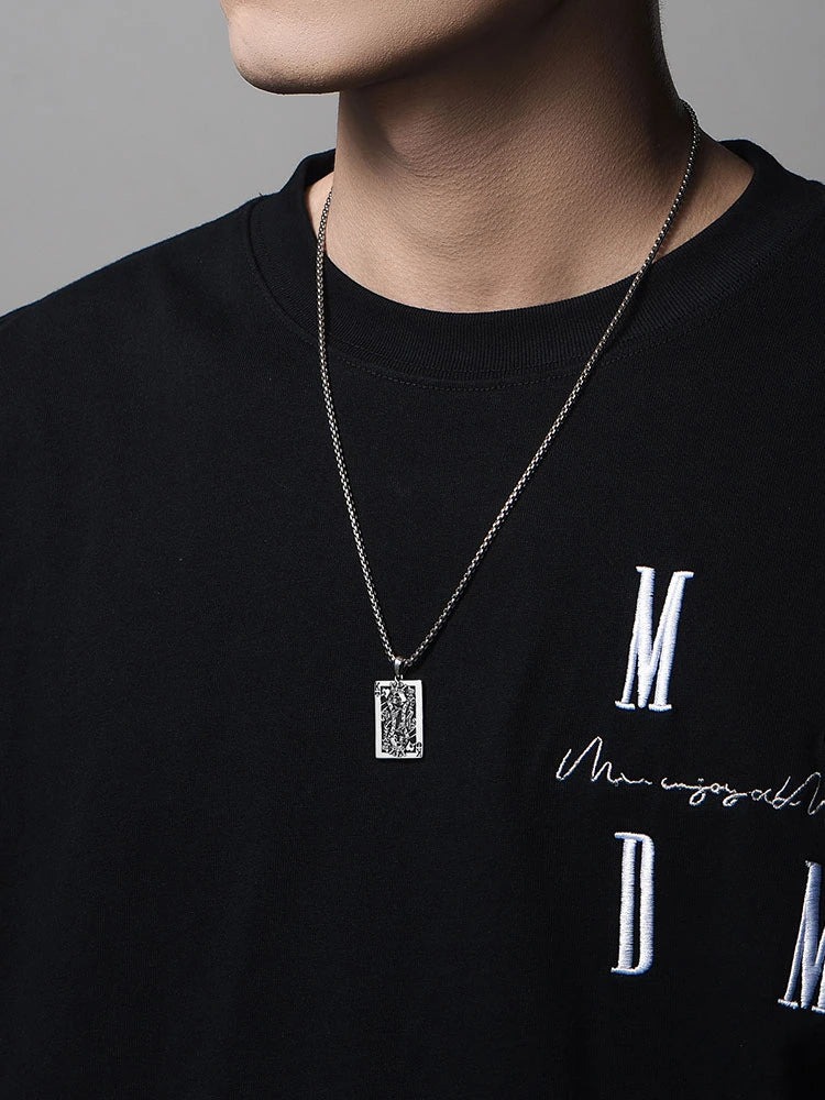 King of Spades Sterling Silver Biker Pendant — product detail view 6