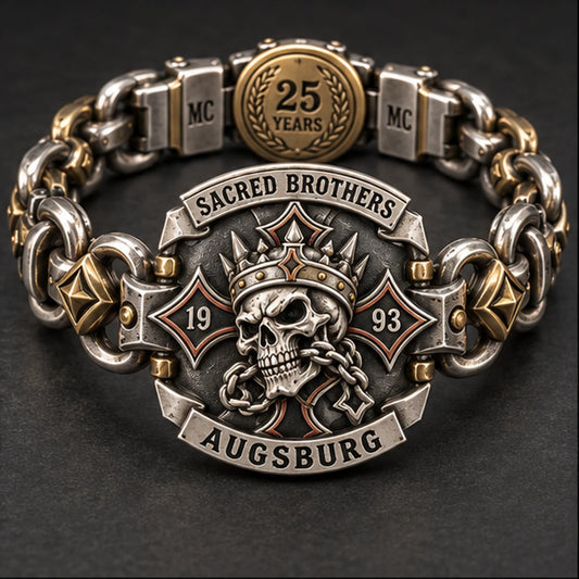 Sacred Brothers Augsburg commemorative bracelet with a 25 year gold medallion