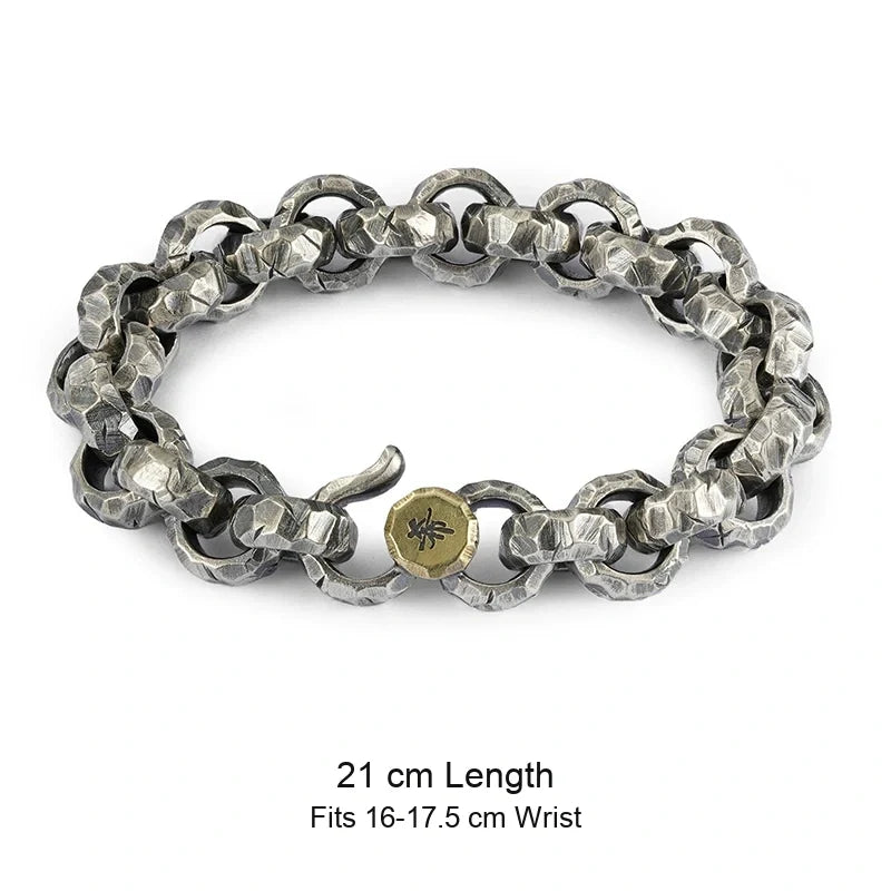 925 sterling silver bracelet size guide in English
