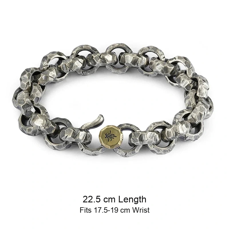925 sterling silver bracelet size guide in English